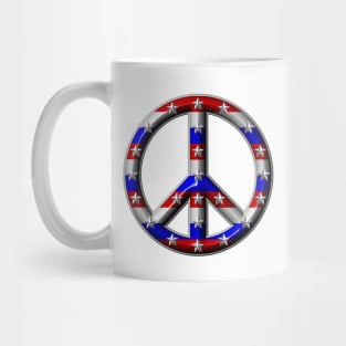 USA peace sign Mug